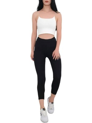 Odea Tr Siyah Yüksek Bel Slim Fit Kadın Tayt – Esnek, Toparlayıcı ve Şık Spor & Günlük Kullanım Taytı, Size-M