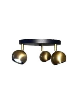 Odea Tr Metal Modern 3 Lü Eskitme Kaplama Siyah LED Spot 180 Derece Hareketli Avize Günışığı Ampullü