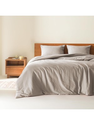Odea Tr Taupe Ikiz Yorgan Seti - 2 Parça Nefes Alabilir Waffle Dobby Dokuma Doku Yorgan Setleri, Modern Çiftlik Evi Boho Yorgan ve Şemsiye, Tüm Sezon Mikrofiber Ikiz Yatak Seti, Ikiz/ikiz Xl