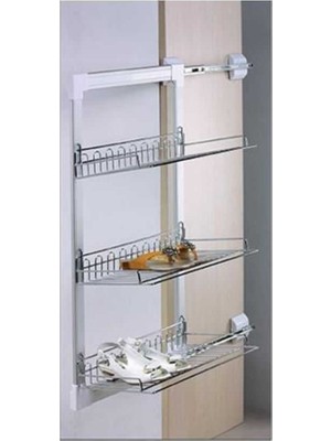 Elovias Sese Dolap İçi Ayakkabılık 3 Katlı Modül 40cm Krom (1000-14-09-01)