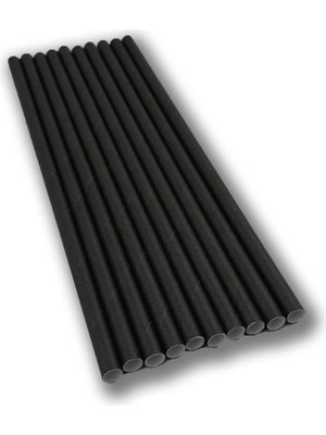Odea Tr Ayrex Kağıt Kaplı Siyah Kağıt Pipet 100 Adet