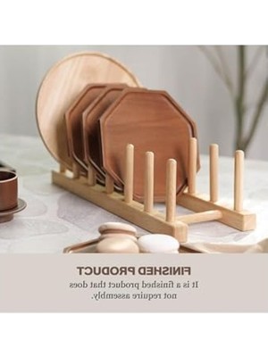 Odea Bambu Tabaklık, 6 Bölmeli Tabak Standı Organizeri