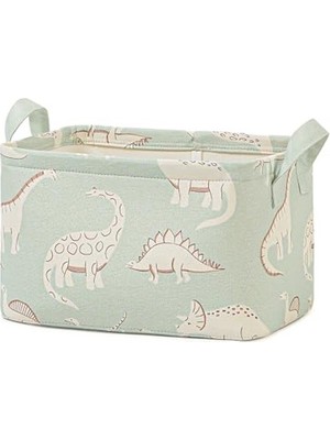 Odea Dinozor Temalı Çocuk Odası Sepeti, 30 x 21 x 18 cm Ölçülerle
