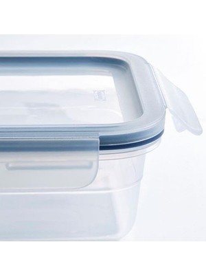 Odea 3 Adet Vakumlu Saklama Kapları 1,0 Litre Ikea Gri-Mavi Dikdörtgen Saklama Kutusu