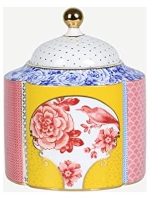 Odea 1750 ml Sarı Pembe Porselen Saklama Kutusu, Estetik Tasarım