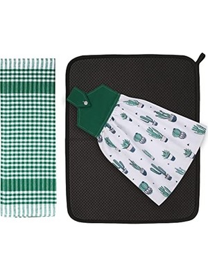 Odea Beylini Bulaşık Kurutma Matı, Mikrofiber Bulaşık Kurutma Örtüsü, Tezgah Üstü Bulaşık Matı, Bulaşık Altlığı, 3 Ürün Içermektedir Bulaşık Matı&havlu&kurutma Bezi