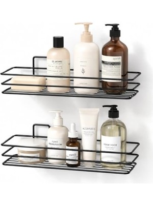 Odea Yapışkanlı Metal Banyo Rafı, Delme Gerektirmeyen Set