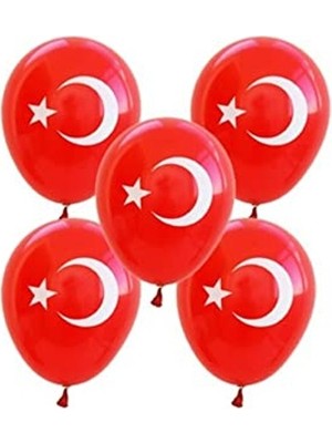Odea 20 Adet Türk Bayraklı Balon, Kutlama ve Etkinlikler Için