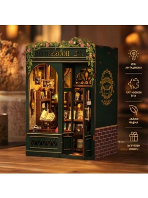 Odea Mini Book Nook Dıy Kit, LED Işıklı Hobi Seti, Kendin Yap