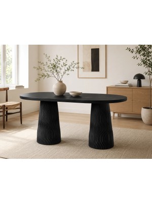 Levent Mobilya ve Aksesuar 160 Lık Zikzak Oval Masa