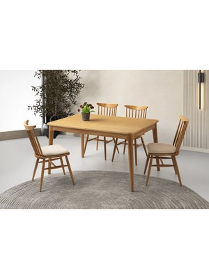 Levent Mobilya ve Aksesuar Finike Açılır Masa, Natural, 140X90
