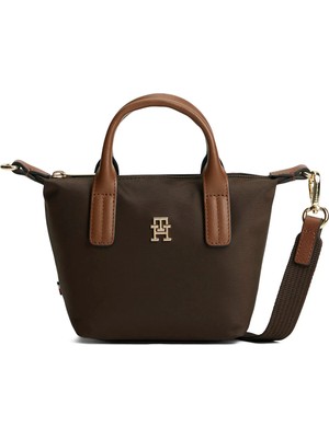 Tommy Hilfiger Kahverengi Kadın Çapraz Çanta Popette Mıcro Tote