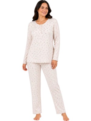 Confeo C841-025 Kadın Patlı Uzunkol Pijama Takım