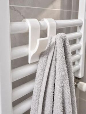 Odea 2'li Set Delmesiz Havlu ve Kıyafet Askısı, Banyo Düzenleyici Çözüm