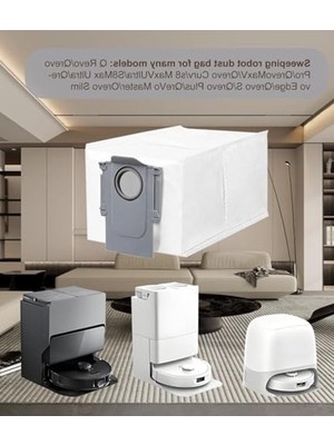 Odea Roborock Q Serisi Için 10 Adet Yedek Toz Torbası Seti