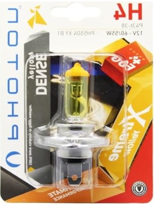 Odea Xtreme Yellow Ampul H4, 12V 60/55W - Tekli Paket
