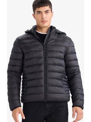 Defacto Su Itici Slim Fıt Siyah Erkek Mont N4661AZ/BK27