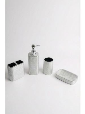 Renkliürün Silver Sabunluk Banyo Seti