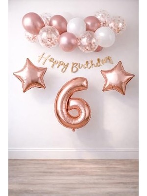 Odea 6 Yaş Rose Gold Konsept Doğum Günü Seti