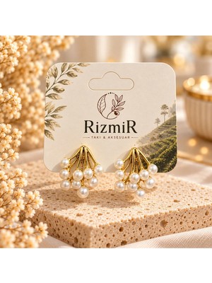 Rizmir Gold Inci Buketi Kadın Küpe