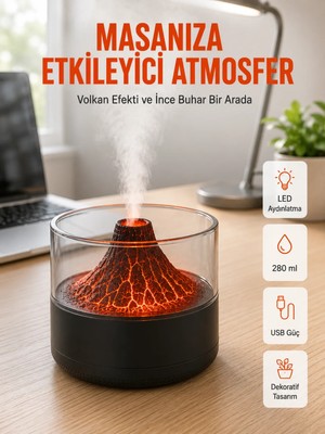 Universal Şık Tasarımlı Aromaterapi ve Nemlendirici Cihaz