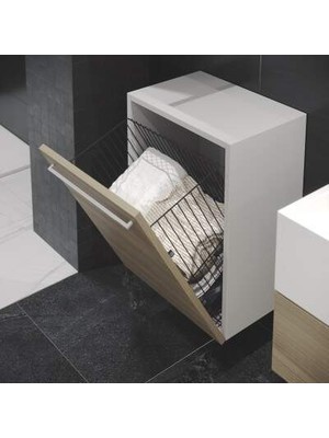 Elovias Starax Kapağa Monte Çamaşır Sepeti Antrasit Modül 45cm (S-8014-A)