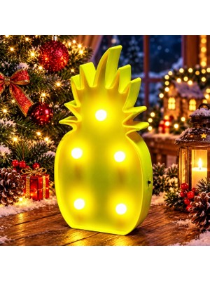 Kuzey Oyuncak LED Işıklı Ananas Yılbaşı Ağacı Dekorları Gün Işığı LED Işıklı Anans Pıneapple LED Light Sabit Yanar