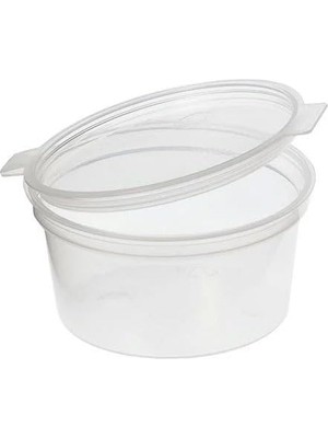 Odea 30CC Sert Plastik Mini Kavanoz Eşya Kabı Kapaklı Küçük Ürün Kutusu Sos Kabı 50'li