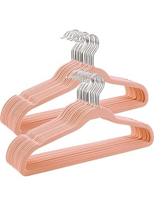 Odea Songmıcs Kadife Elbise Askısı, 30'lu Set, Askı, Ceket Askısı, 41,5 cm Genişliğinde, Elbise Askısı, Ince, 360° Dönebilen Kanca, Mont, Gömlek ve Takım Elbise Için, Pembe, CRF26PK