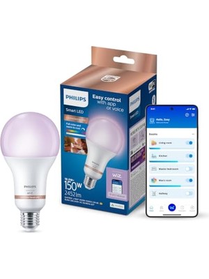 Odea Philips Smart Lighting LED Ampul A80 E27 150W Eşdeğer Rgb - Google Home, Alexa, Homekit ve Matter Uyumlu          [enerji Sınıfı E]