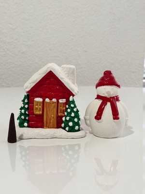 Elbu Collection Dekoratif Ev Tütsülük Dağ Evi ve Yılbaşı Konseptli Tütsü Kardanadamlı