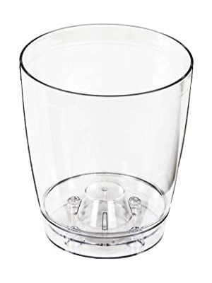 Odea 1 Litre Şeffaf Orkide Saksısı No1 Özel Drenajlı - Tabaklı Ø12-H12 En Sağlıklı Clear Akrilik Plastik