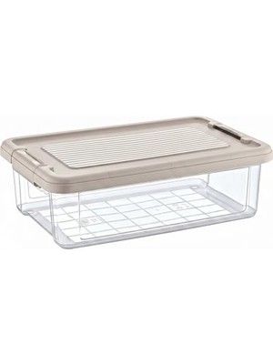 Odea Orret Home Kilitli Saklama Kabı Şeffaf Organizer Pp Plastik Gıda Saklama Kabı Kapaklı Buzdolabı Düzenleyici Istiflenebilir Çok Amaçlı Saklama Kutusu (6 Litre)