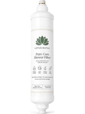 Odea ** Pure-Care Duş Filtresi,%99 Klor Filtreleme, Aktif Karbon + Kdf + Vitamin C, Saç ve Cilt Için Banyo Su Arıtma Filtresi, Kolay Montaj**