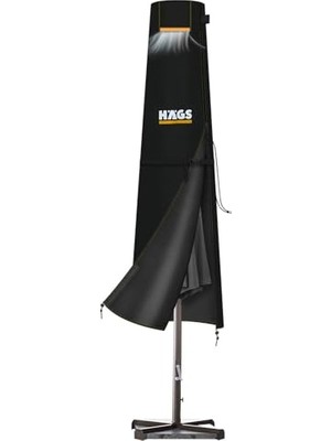 Odea Haegs Bahçe Şemsiye Kılıfı, Veranda Parasol Konsol Şemsiyesi Brandası, Koruma Örtüsü, Su Geçirmez, Hava Koşullarına Dayanıklı Bahçe Gölgelik Güneşlik Örtüsü (190-30/50 Cm) Siyah