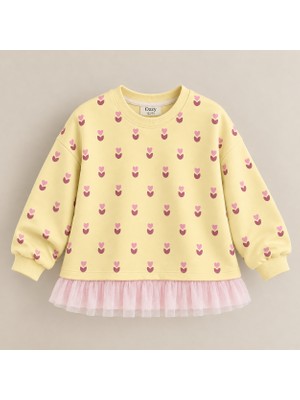 Ozzy Kids Kız Çocuk Tül Detaylı Sweatshirt