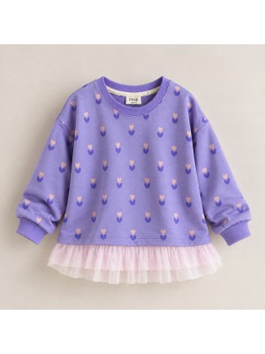 Ozzy Kids Kız Çocuk Tül Detaylı Sweatshirt