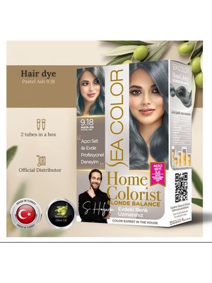 Odea Sea Color Home Colorist Set Saç Boyası 9.18 Pastel Kül Pastel Ash (Blonde Balance)