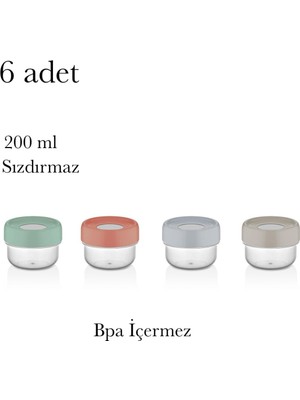Odea 6 Adet Saklama Kabı Sızdırmaz Vidalı Kapak Bpa Içermez Piknik Okul Kamp Çok Amaçlı Kutu Boncuk Düğme Vida Balıkçı Ekipmanı Vd Üstten Pencereli
