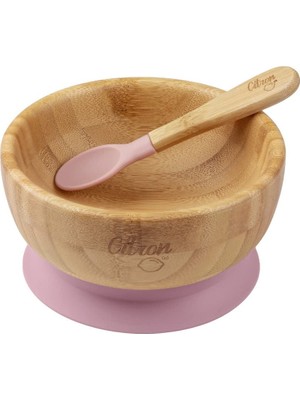 Odea Citron Vakum Tabanlı Organik Bambu Kase Seti - Blush Pink 1073612