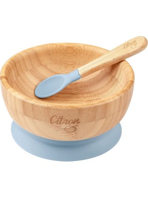 Odea Citron Vakum Tabanlı Organik Bambu Kase Seti - Blue 1073605