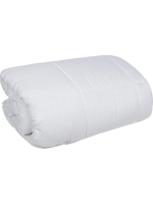 Fumeyabi Relax Düz Polyester Yorgan, Beyaz, King Size