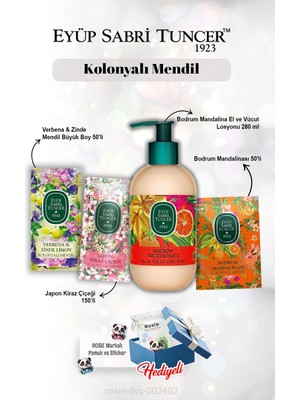 Odea Mandalina 50'li, Kiraz Çiçeği 150'LI, Verbena 50'li, Bodrum Mandalina Losyon 280 ml ve Rosie