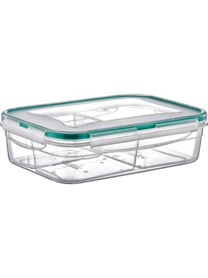 Odea 5dm-Dikdörtgen 3 Bölmeli Saklama Kabı Freshbox 1 Lt