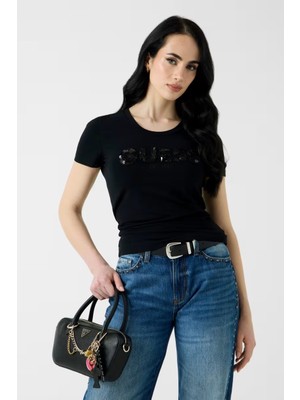 Guess Segquins Slim Fit Kadın T-Shirt W5GI17J1314