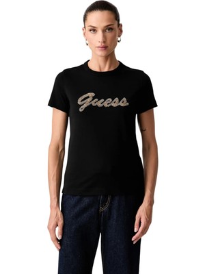 Guess Beads Kadın Regular Fit T-Shirt W6YI29K4348