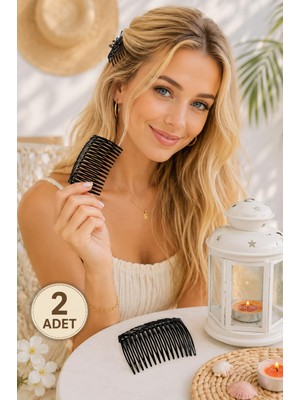 Odea Siyah Tarak Toka 2 Adet,kadın Çocuk Mandal Toka, Lastik Toka Seti, Toka Organizer, Toka, Kız Çocuk Toka, Toka