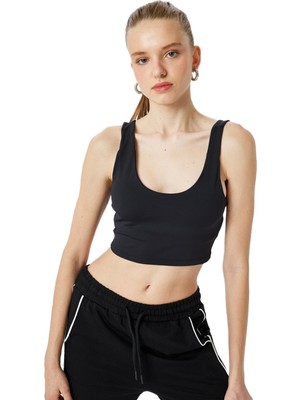 Odea Koton Slim Fit Kolsuz U Yaka Kaplı Sporcu Sütyeni