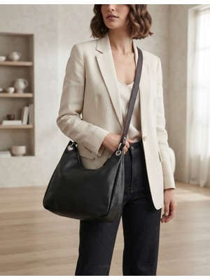 Linas Collection Şık ve Modern Siyah Omuz Çanta
