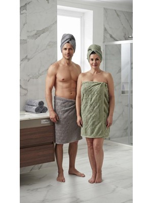 Nurpak 55820676 Kilim %100 Pamuk Cotton Series Aile Banyo Takımı